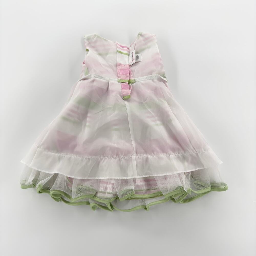 Youngland Infant 18M Easter Dress Pink Green Striped with Bloomers Spring Outfit - Picture 10 of 13